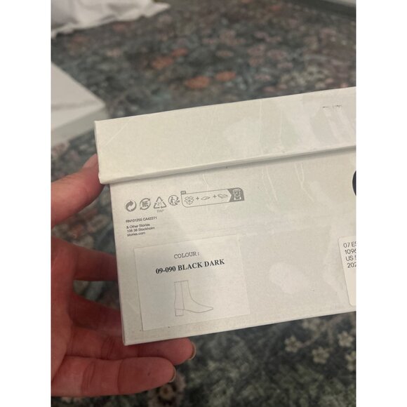 & OTHER STORIES Odette Square Toe Boot Black Womens Size 5 - Picture 10 of 10